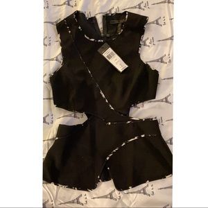BCBG Arianah crisscross cutout top